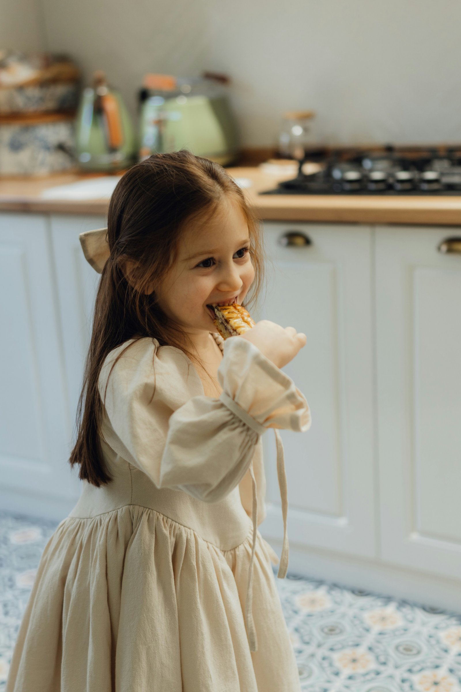 Linen Ruffled Smock Dress